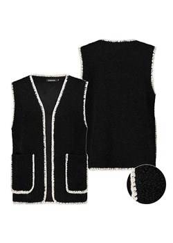 Sublevel Kamizelka pluszowa w kolorze czarnym ze sklepu Limango Polska w kategorii Kamizelki damskie - zdjęcie 187222061
