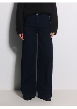 Reserved - Jeansy wide leg z domieszką wełny - granatowy - id: 760FZ-59J - marki Reserved - 187223130 Reserved - Jeansy wide leg z domieszką wełny - granatowy ze sklepu Reserved w kategorii Jeansy damskie - zdjęcie 187223130