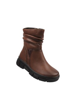 Stylowe, ocieplane botki damskie Cambell 25-19304, brązowe ze sklepu ulubioneobuwie w kategorii Botki - zdjęcie 187223982