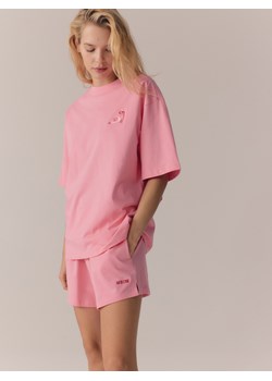 Reserved - Bawełniana piżama dwuczęściowa - różowy ze sklepu Reserved w kategorii Piżamy damskie - zdjęcie 187224060