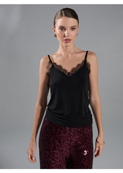 Sinsay - Top z koronką - czarny - id: 704EU-99X - marki Sinsay - 187225522 Sinsay - Top z koronką - czarny ze sklepu Sinsay w kategorii Bluzki damskie - zdjęcie 187225522