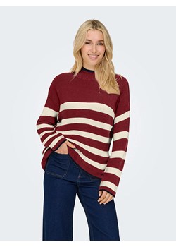 ONLY Sweter w kolorze czerwono-kremowym ze sklepu Limango Polska w kategorii Swetry damskie - zdjęcie 187226774