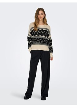 ONLY Sweter w kolorze beżowo-czarnym ze sklepu Limango Polska w kategorii Swetry damskie - zdjęcie 187226800