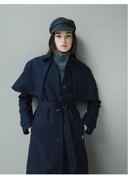 Hunter Trencz Keltie HARW0014251 Granatowy Regular Fit - id: 0000305569592 - marki Hunter - 187229752 Hunter Trencz Keltie HARW0014251 Granatowy Regular Fit ze sklepu MODIVO w kategorii Płaszcze damskie - zdjęcie 187229752