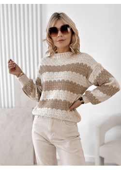 sweter foyle beżowy one size ze sklepu UBRA w kategorii Swetry damskie - zdjęcie 187230220