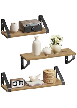 Komplet 3 półek wiszących dąb artisan - Tocador 5X - id: 53613 - marki Elior - 187230273 Komplet 3 półek wiszących dąb artisan - Tocador 5X ze sklepu Edinos.pl w kategorii Półki - zdjęcie 187230273
