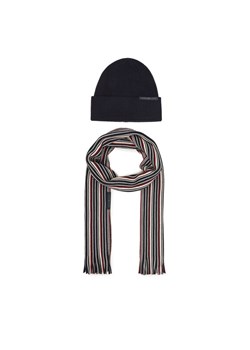 Tommy Hilfiger Zestaw Szalik i Czapka Th Corp Love AM0AM12939 Granatowy - id: 0000304085208 - marki Tommy Hilfiger - 187233254 Tommy Hilfiger Zestaw Szalik i Czapka Th Corp Love AM0AM12939 Granatowy ze sklepu MODIVO w kategorii Szaliki męskie - zdjęcie 187233254