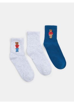 Sinsay - Prążkowane skarpetki z haftem 3 pack - wielobarwny - id: 234GS-MLC - marki Sinsay - 187236210 Sinsay - Prążkowane skarpetki z haftem 3 pack - wielobarwny ze sklepu Sinsay w kategorii Skarpetki dziecięce - zdjęcie 187236210
