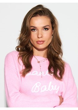 Sinsay - Sweter z motywem świątecznym z domieszką wełny - różowy - id: 427EU-30X - marki Sinsay - 187236234 Sinsay - Sweter z motywem świątecznym z domieszką wełny - różowy ze sklepu Sinsay w kategorii Swetry damskie - zdjęcie 187236234