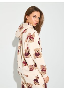Sinsay - Bluza hoodie ze wzorem - kremowy ze sklepu Sinsay w kategorii Bluzy damskie - zdjęcie 187236312