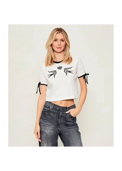 Pinko T-shirt TROFIE | Cropped Fit - id: PI254W000062005 - marki Pinko - 187236733 Pinko T-shirt TROFIE | Cropped Fit ze sklepu Gomez Fashion Store w kategorii Bluzki damskie - zdjęcie 187236733