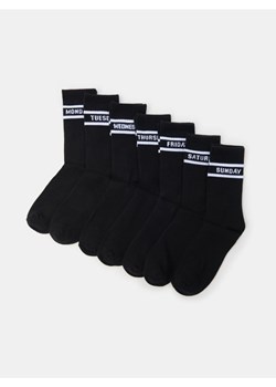 Sinsay - Prążkowane skarpetki 7 pack - czarny - id: 846EL-99X - marki Sinsay - 187238142 Sinsay - Prążkowane skarpetki 7 pack - czarny ze sklepu Sinsay w kategorii Skarpetki męskie - zdjęcie 187238142