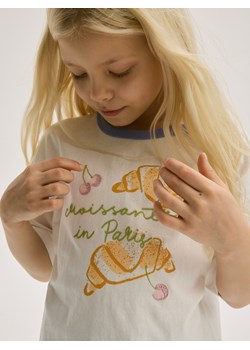 Reserved - T-shirt z aplikacją - niebieski - id: 305DB-54X - marki Reserved - 187238213 Reserved - T-shirt z aplikacją - niebieski ze sklepu Reserved w kategorii Bluzki dziewczęce - zdjęcie 187238213