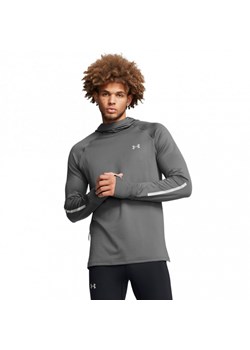 Męski longsleeve do biegania Under Armour UA Launch Elite Cw Balaclava Hoody - szary - id: 236940 - marki Under Armour - 187238292 Męski longsleeve do biegania Under Armour UA Launch Elite Cw Balaclava Hoody - szary ze sklepu Sportstylestory.com w kategorii Bluzy męskie - zdjęcie 187238292