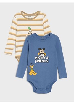 Sinsay - Body 2 pack Mickey Mouse - mid blue - id: 803EM-52X - marki Sinsay - 187240102 Sinsay - Body 2 pack Mickey Mouse - mid blue ze sklepu Sinsay w kategorii Body niemowlęce - zdjęcie 187240102