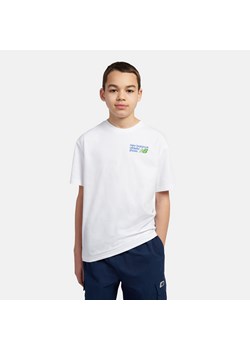 Koszulka dziecięca New Balance LAKB0295BWE – biała ze sklepu New Balance Poland w kategorii T-shirty chłopięce - zdjęcie 187240442