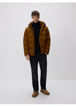Reserved - Pikowana kurtka z kapturem - brązowy - id: PK235-82X - marki Reserved - 187241094 Reserved - Pikowana kurtka z kapturem - brązowy ze sklepu Reserved w kategorii Kurtki męskie - zdjęcie 187241094