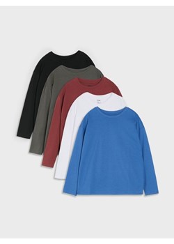 Sinsay - Bawełniana koszulka 5 pack - kremowy - id: 458HB-01X - marki Sinsay - 187241492 Sinsay - Bawełniana koszulka 5 pack - kremowy ze sklepu Sinsay w kategorii T-shirty chłopięce - zdjęcie 187241492