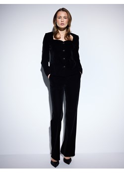 Mohito - Welurowe spodnie - czarny ze sklepu Mohito w kategorii Spodnie damskie - zdjęcie 187241770