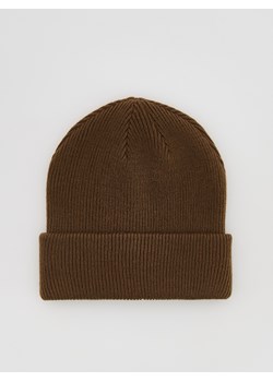 Reserved - Czapka beanie z dodatkiem wełny - brązowy - id: 058FE-82X - marki Reserved - 187243140 Reserved - Czapka beanie z dodatkiem wełny - brązowy ze sklepu Reserved w kategorii Czapki zimowe męskie - zdjęcie 187243140