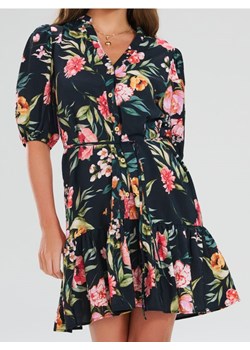 Sinsay - Rozkloszowana sukienka ze wzorem - wielobarwny - id: 655FI-MLC - marki Sinsay - 187246200 Sinsay - Rozkloszowana sukienka ze wzorem - wielobarwny ze sklepu Sinsay w kategorii Sukienki - zdjęcie 187246200