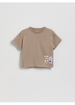 Reserved - Świąteczny t-shirt - brązowy ze sklepu Reserved w kategorii T-shirty chłopięce - zdjęcie 187246671