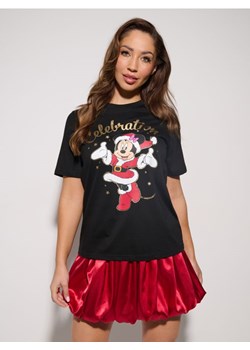 Sinsay - Bawełniana koszulka z nadrukiem Minnie Mouse - czarny - id: 515FG-99X - marki Sinsay - 187247180 Sinsay - Bawełniana koszulka z nadrukiem Minnie Mouse - czarny ze sklepu Sinsay w kategorii Bluzki damskie - zdjęcie 187247180