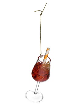 Kersten Bombka &quot;Spritz Cocktail&quot; w kolorze pomarańczowym - wys. 13,3 cm ze sklepu Limango Polska w kategorii Dekoracje bożonarodzeniowe - zdjęcie 187247472