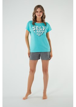 Selfie piżama damska krótki rękaw, krótkie spodnie - id: AAF-KPZ-SELF-KKAM-03-1 - marki Italian Fashion - 187249921 Selfie piżama damska krótki rękaw, krótkie spodnie ze sklepu italianfashion w kategorii Piżamy damskie - zdjęcie 187249921