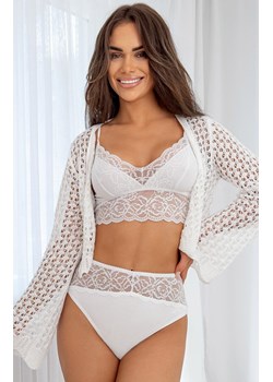 Donna białe figi damskie z wysokim stanem z koronką 244, Kolor biały, Rozmiar S, Donna ze sklepu Primodo w kategorii Majtki damskie - zdjęcie 187250863