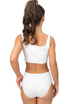 Donna białe figi damskie z wysokim stanem z koronką 244, Kolor biały, Rozmiar S, Donna ze sklepu Primodo w kategorii Majtki damskie - zdjęcie 187250864