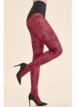 Rajstopy damskie w kwiatowy wzór bordowe Carmela 40 DEN, Kolor bordowy, Rozmiar 3, Gabriella ze sklepu Primodo w kategorii Rajstopy - zdjęcie 187250894