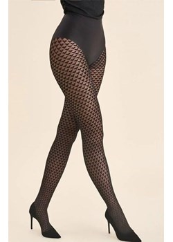 Żakardowe rajstopy w serca czarne Cherie 60 DEN, Kolor czarny, Rozmiar 5, Gabriella ze sklepu Primodo w kategorii Rajstopy - zdjęcie 187250902