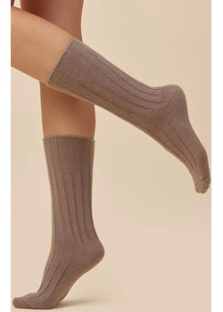 Wełniane skarpetki damskie latte SW069, Kolor latte, Rozmiar 35-38, Gabriella ze sklepu Primodo w kategorii Skarpetki damskie - zdjęcie 187250914