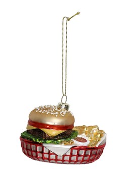 Kersten Ozdoba choinkowa &quot;Hamburger Fries&quot; ze wzorem - szer. 10 cm ze sklepu Limango Polska w kategorii Dekoracje bożonarodzeniowe - zdjęcie 187252323