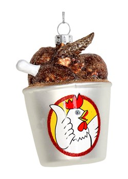 Kersten Ozdoba choinkowa &quot;Chicken Bucket&quot; w kolorze srebrno-brązowym - wys. 10,4 cm ze sklepu Limango Polska w kategorii Dekoracje bożonarodzeniowe - zdjęcie 187252374