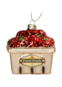 Kersten Ozdoba choinkowa &quot;Strawberry Box&quot; ze wzorem - wys. 8 cm ze sklepu Limango Polska w kategorii Dekoracje bożonarodzeniowe - zdjęcie 187252431