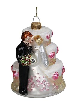 Kersten Ozdoba choinkowa &quot;Wedding Cake&quot; ze wzorem - wys. 10,5 cm ze sklepu Limango Polska w kategorii Dekoracje bożonarodzeniowe - zdjęcie 187252514