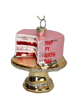 Kersten Ozdoba choinkowa "Happy Birthday" w kolorze jasnoróżowym - wys. 7,6 cm - id: 17896764 - marki Kersten - 187252544 Kersten Ozdoba choinkowa "Happy Birthday" w kolorze jasnoróżowym - wys. 7,6 cm ze sklepu Limango Polska w kategorii Dekoracje bożonarodzeniowe - zdjęcie 187252544