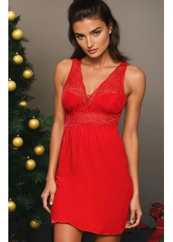 Czerwona koszulka nocna z wiskozy Belinda, Kolor czerwony, Rozmiar S, DKaren - id: 119717 - marki DKAREN - 187253571 Czerwona koszulka nocna z wiskozy Belinda, Kolor czerwony, Rozmiar S, DKaren ze sklepu Intymna w kategorii Koszule nocne - zdjęcie 187253571
