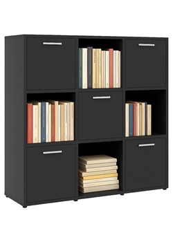 Czarny kwadratowy regał na książki E4-S08 - id: 53648 - marki Elior - 187253881 Czarny kwadratowy regał na książki E4-S08 ze sklepu Edinos.pl w kategorii Dom - zdjęcie 187253881