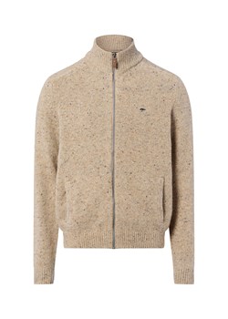 Fynch-Hatton Męski kardigan z wełną i alpaką Mężczyźni Wełna melanżowy marmurkowy ze sklepu vangraaf w kategorii Swetry męskie - zdjęcie 187257454