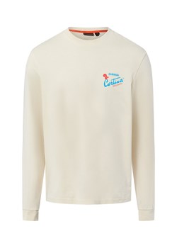 Napapijri Męska koszula z długim rękawem - Fiemme Mężczyźni Bawełna waniliowy nadruk ze sklepu vangraaf w kategorii T-shirty męskie - zdjęcie 187257462