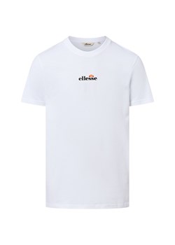ellesse Koszulka męska - Ollio Mężczyźni Bawełna biały jednolity ze sklepu vangraaf w kategorii T-shirty męskie - zdjęcie 187257471