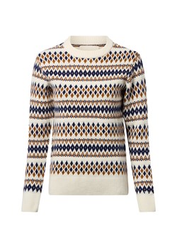 Gant Damski sweter z dzianiny z zawartością wełny Kobiety écru wzorzysty - id: 819438-0001-09900 - marki Gant - 187257482 Gant Damski sweter z dzianiny z zawartością wełny Kobiety écru wzorzysty ze sklepu vangraaf w kategorii Swetry damskie - zdjęcie 187257482