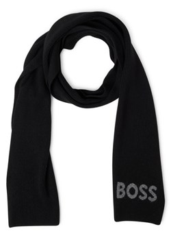 BOSS Męski szalik z dzianiny z wełną - Elios Mężczyźni Sztuczne włókno czarny jednolity - id: 783387-0001-00000 - marki BOSS HUGO BOSS - 187257492 BOSS Męski szalik z dzianiny z wełną - Elios Mężczyźni Sztuczne włókno czarny jednolity ze sklepu vangraaf w kategorii Szaliki męskie - zdjęcie 187257492