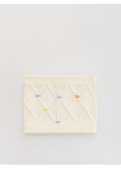 Reserved - Komin z supełkami - złamana biel ze sklepu Reserved w kategorii Szaliki dziecięce - zdjęcie 187258152