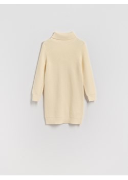 Reserved - Dzianinowa sukienka w paski - złamana biel ze sklepu Reserved w kategorii Swetry dziewczęce - zdjęcie 187258410