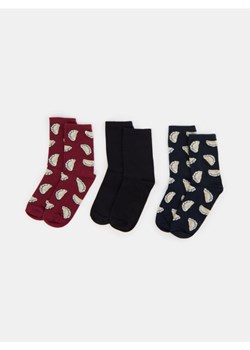 Sinsay - Prążkowane skarpetki 3 pack - wielobarwny ze sklepu Sinsay w kategorii Skarpetki męskie - zdjęcie 187259153