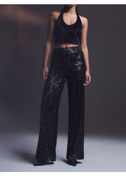 Sinsay - Top typu halter z welurowym wykończeniem - czarny ze sklepu Sinsay w kategorii Bluzki damskie - zdjęcie 187259184